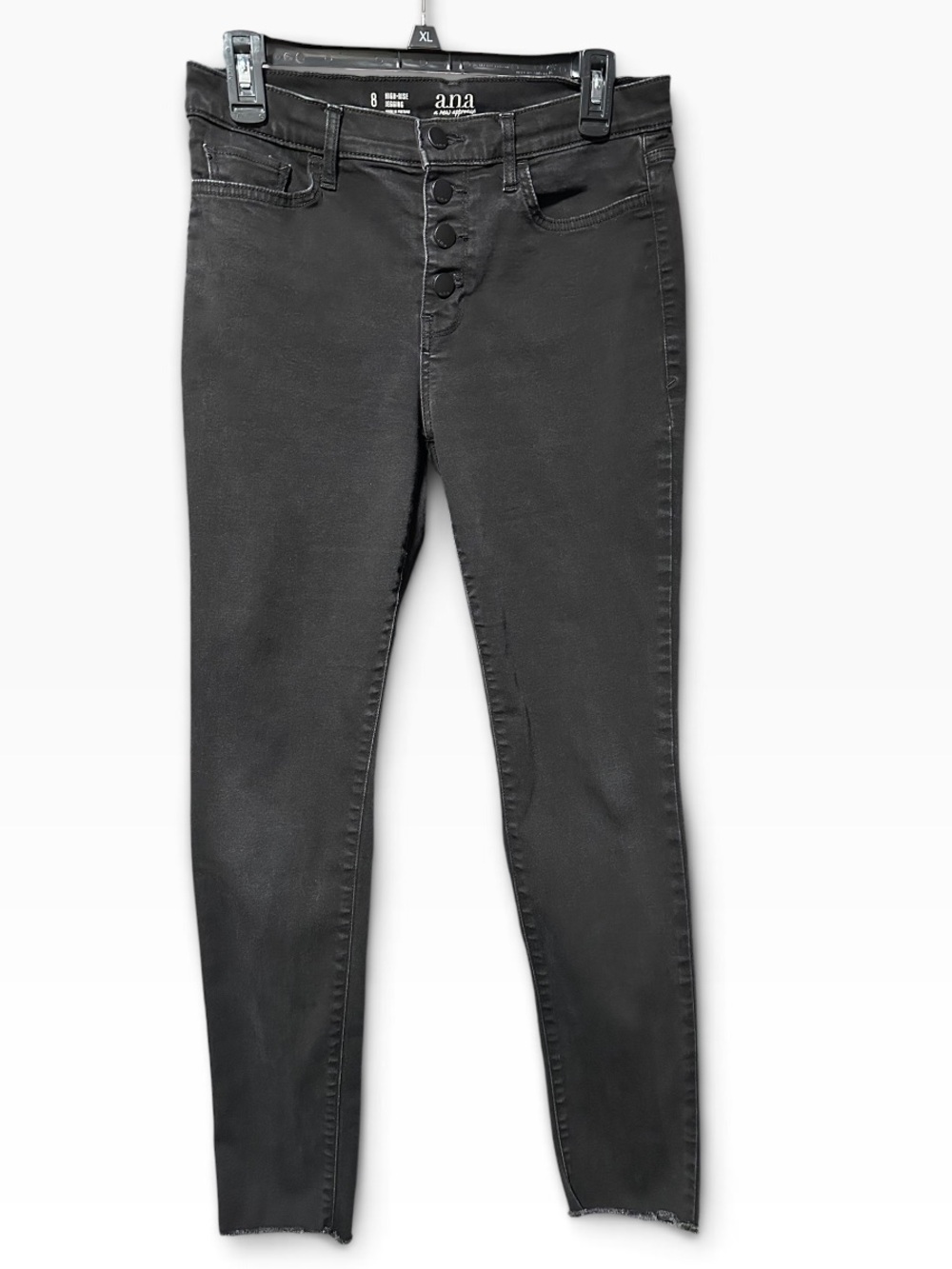 a.n.a Black High-Rise Button-Fly Skinny Jeans